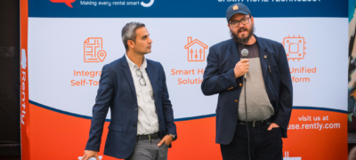 Rently executives on stage at the rently multifamily smart home summit 2023