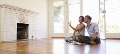 Excited Couple rental decor trends in new smart Home