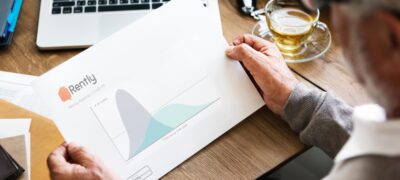 man reviews chart that shows how rently protects renters against covid-19