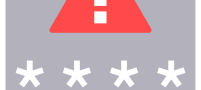 red placard warning against rental scams