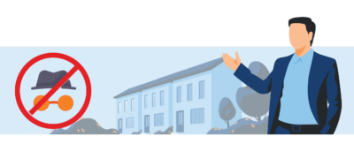 Animated multifamily leasing agent promoting Rently Rental Screening Security