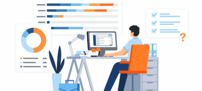 property manager reviewing smart home device status on desktop