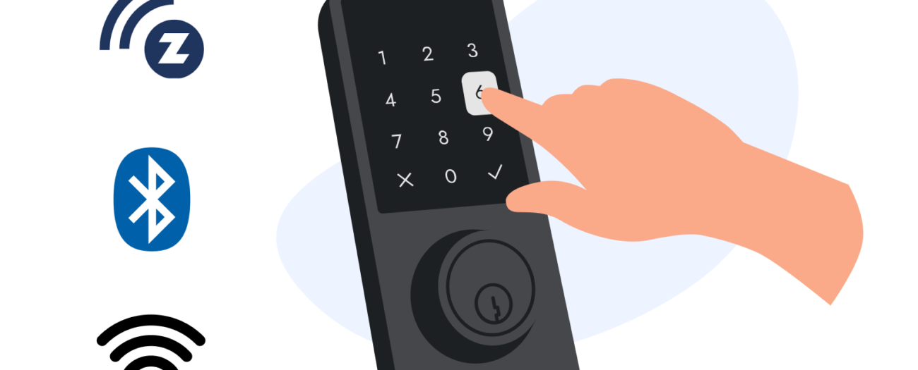 3 types of smart locks: z-wave, bluetooth, and wi-fi