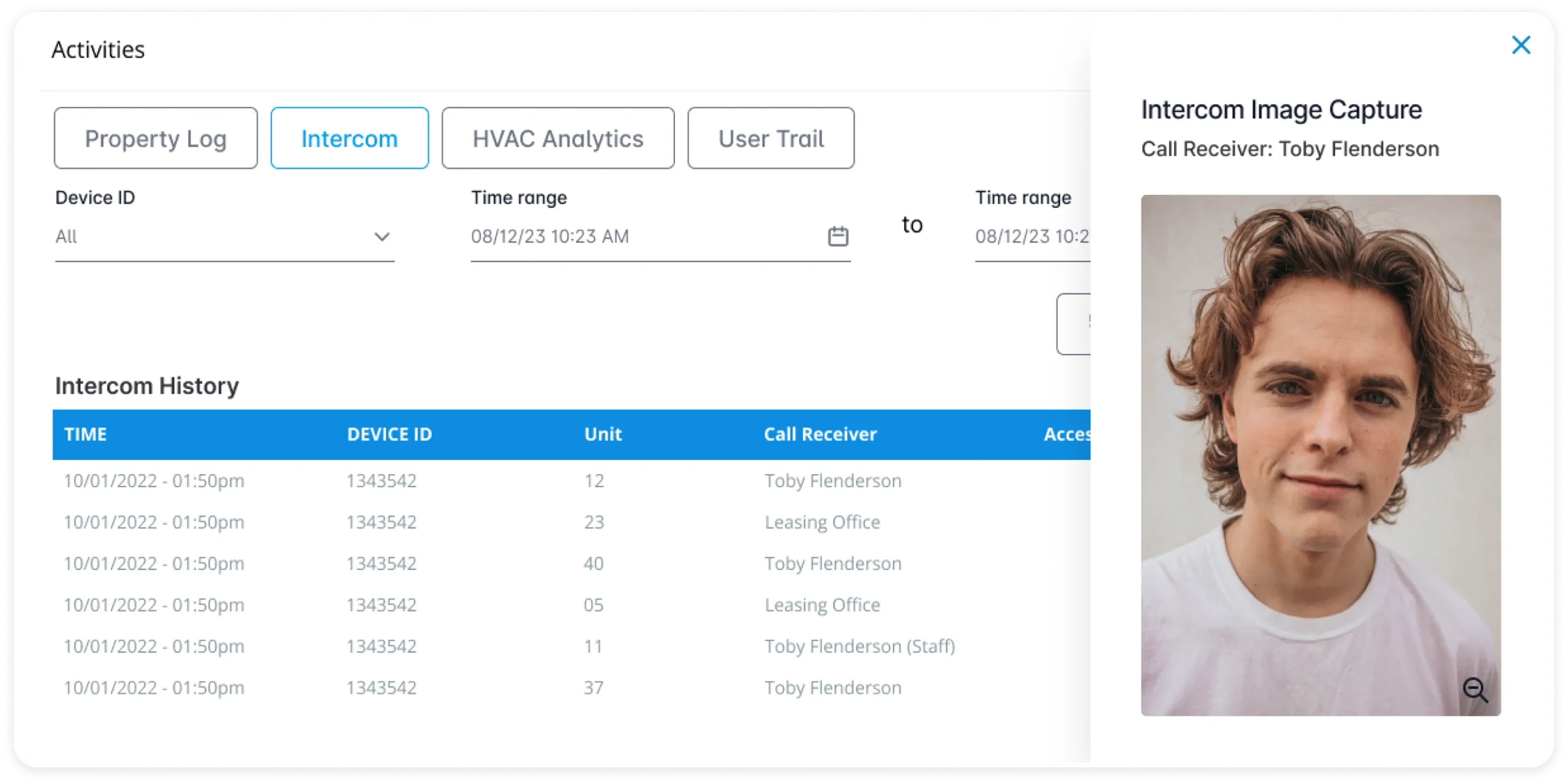 Access Control Activity Log