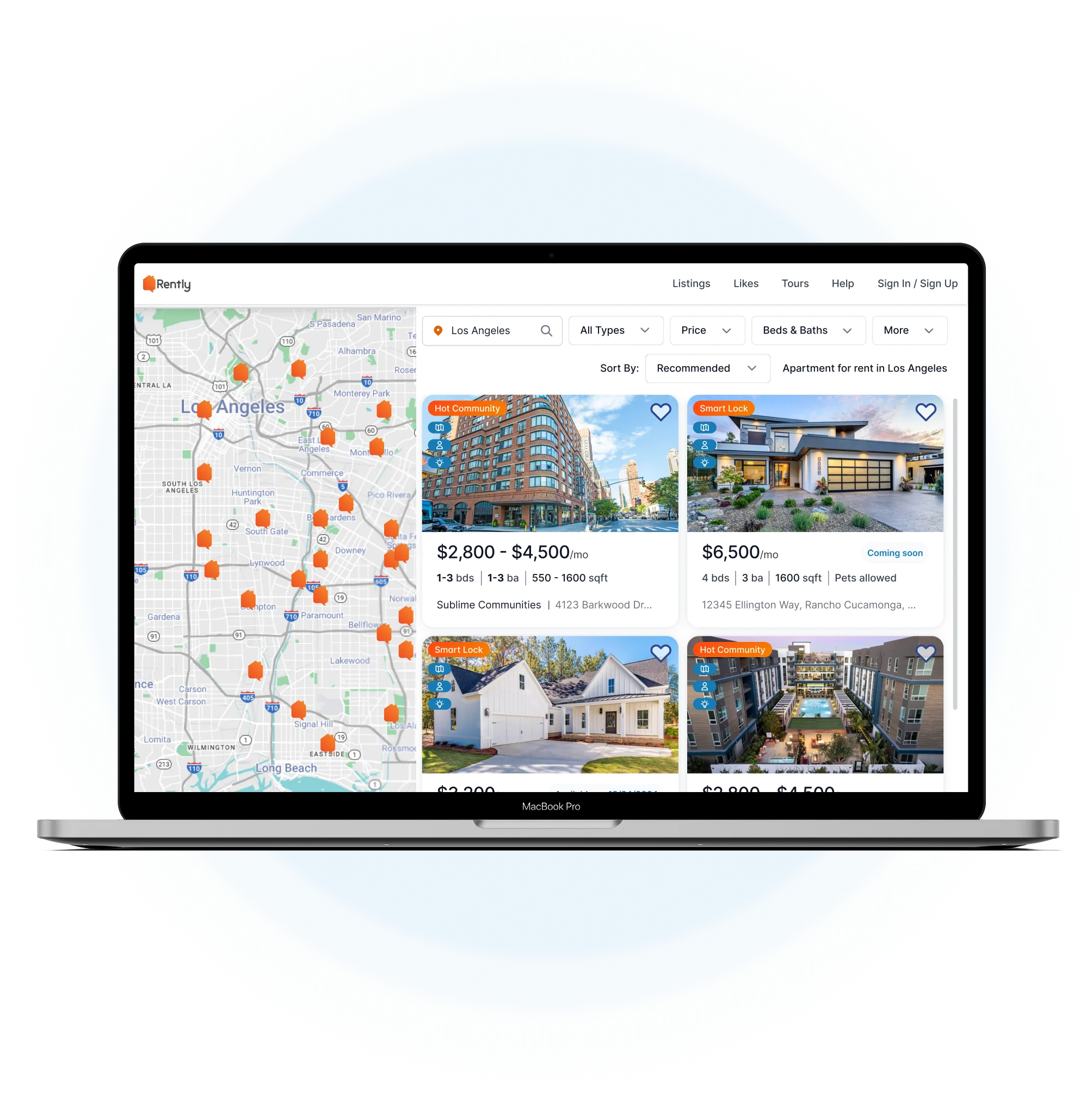 Rently ILS listing search interface